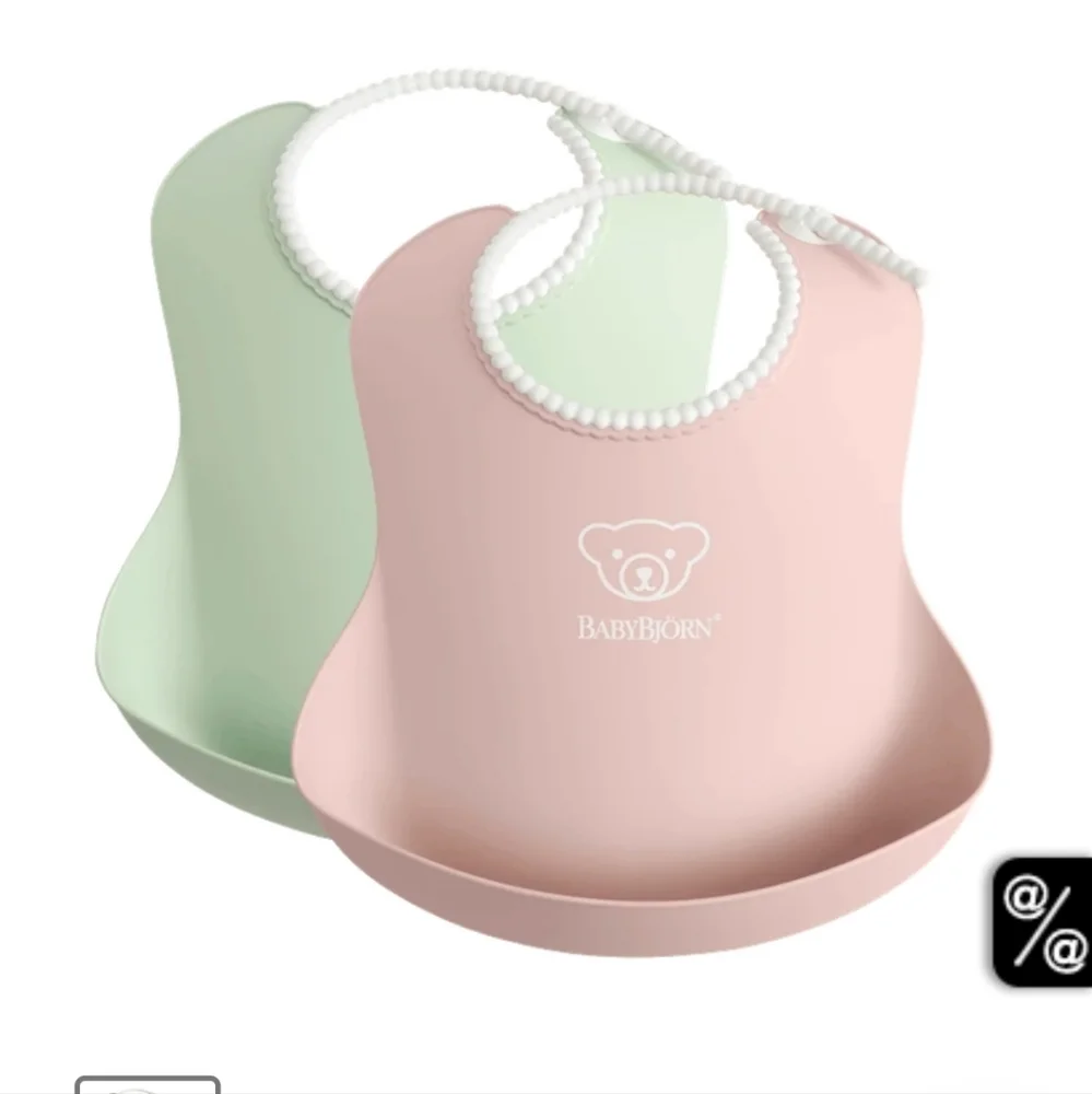 Baby Bjorn Baby Bib Powder Green/ Powder Pink 2pk